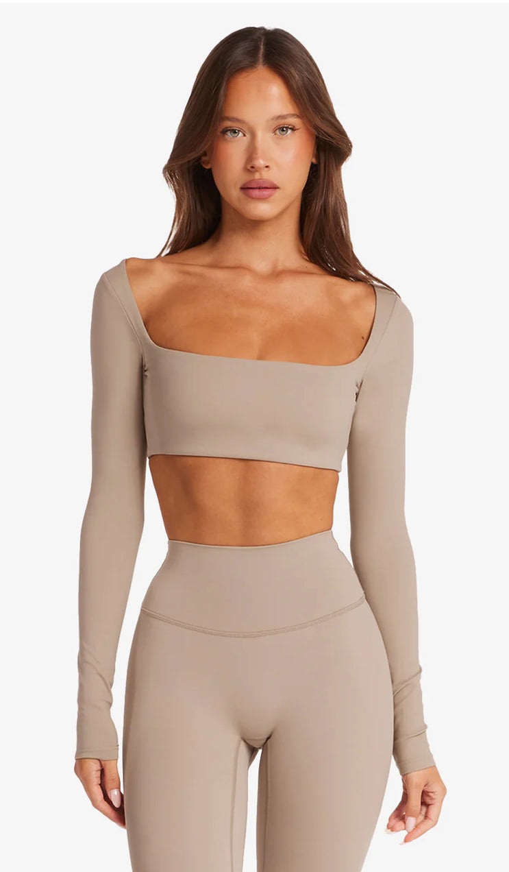 CROP FREEDOM LONG SLEEVE  |  Beige